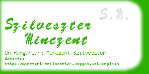 szilveszter minczent business card